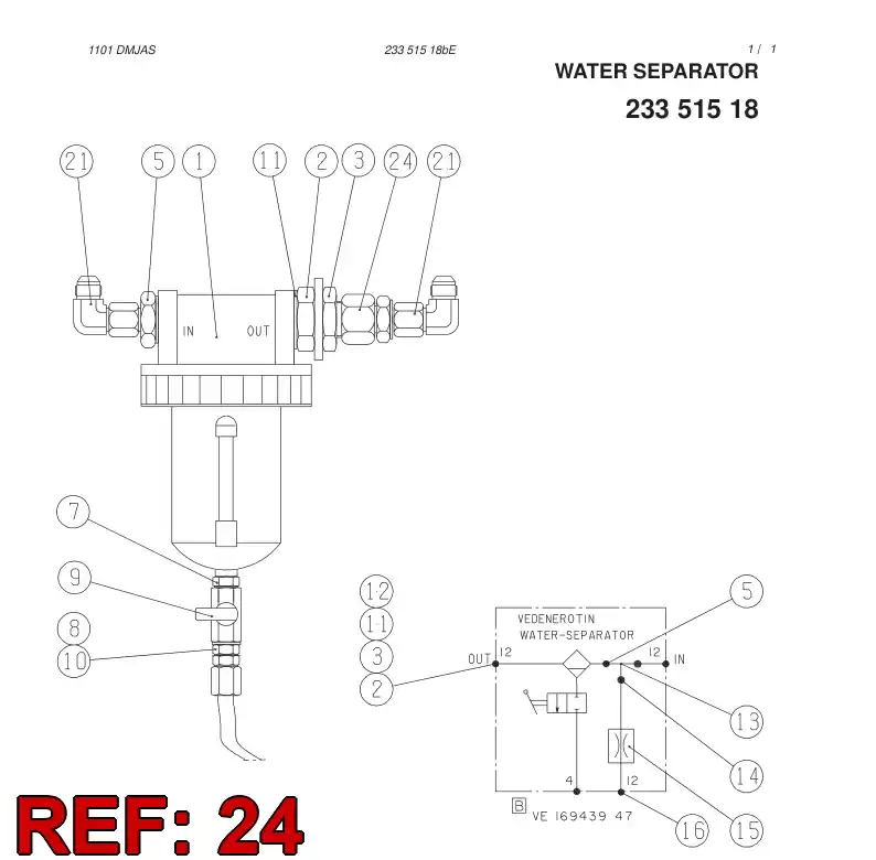 86541399 865 413 99 ADAPTER (HYDRAULIC) - Sandvik Technical Drawing