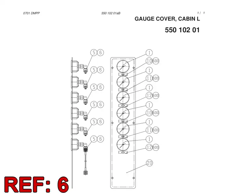 86544039 865 440 39 HYDRAULIC HOSE ASSEMBLY - Sandvik Technical Drawing