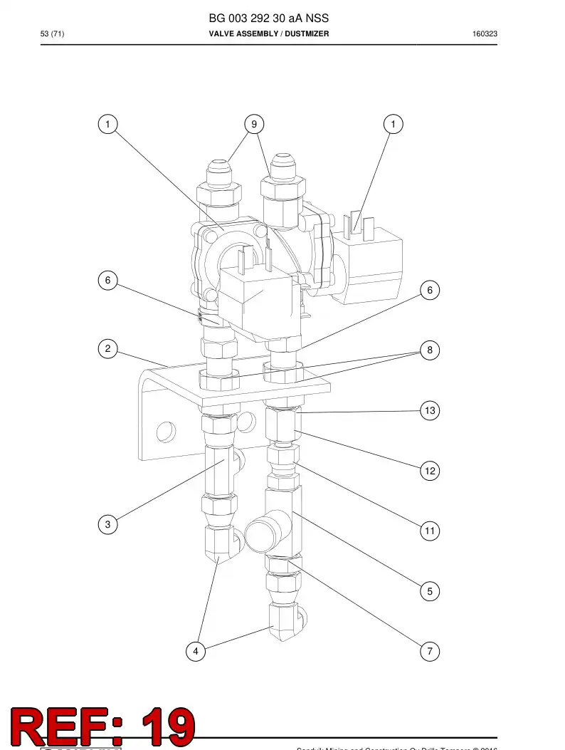 86548919a 865 489 19a Elbow, Swivel Nut - Sandvik Technical Drawing