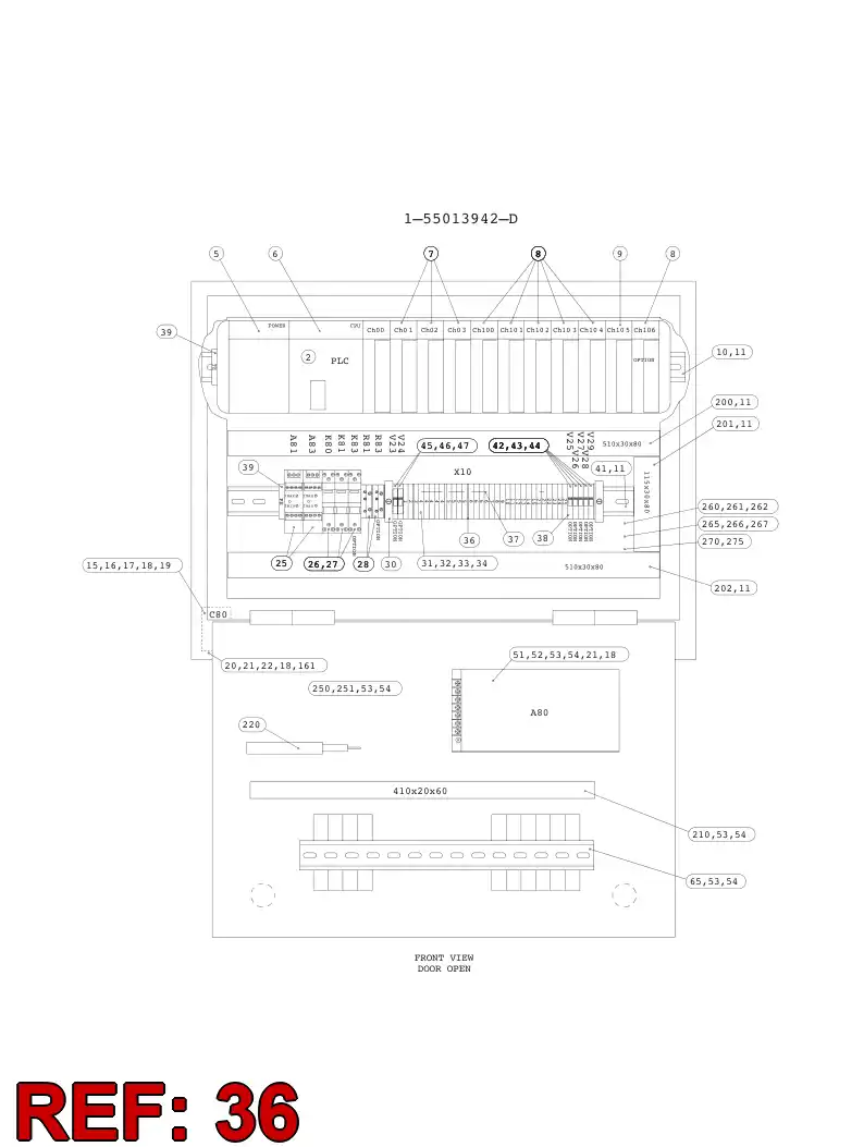 86549519 865 495 19 Separation plate - Sandvik Technical Drawing