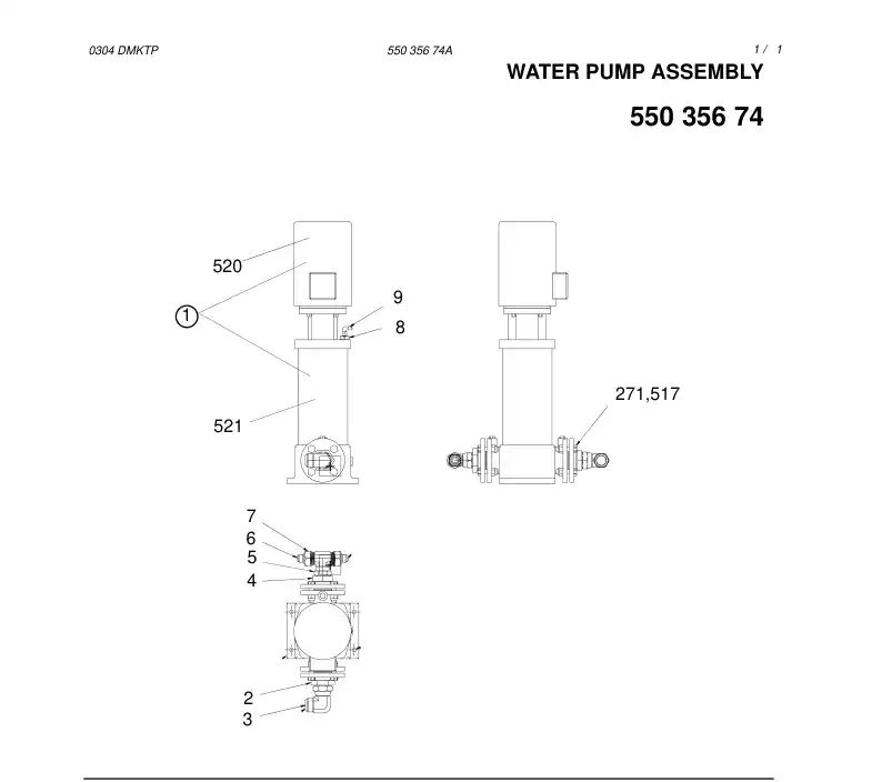 86558819 865 588 19 REPAIR KIT FOR PUMP - Sandvik Technical Drawing
