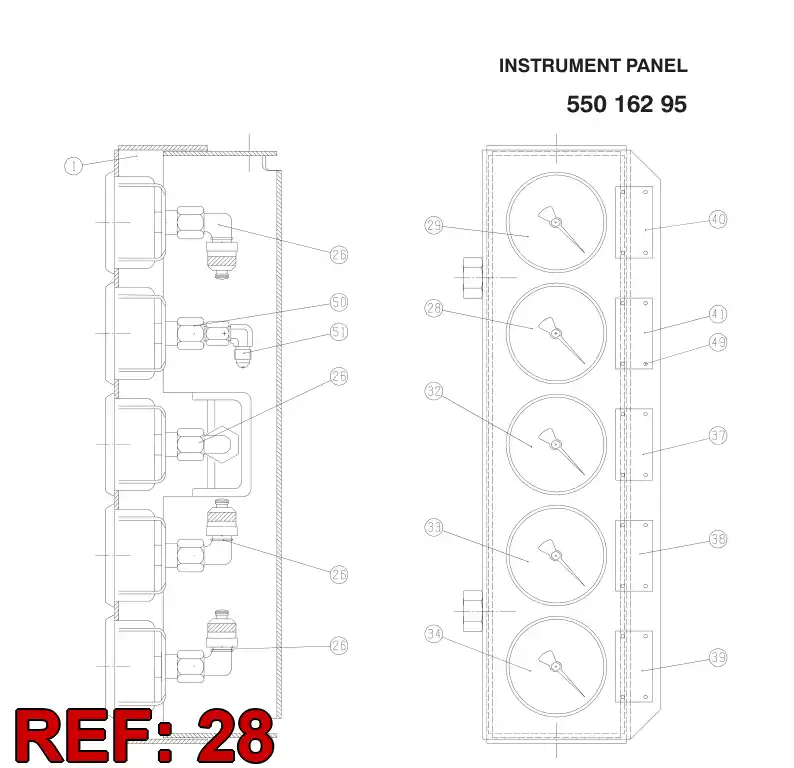 86564659 865 646 59 Gauge, Pressure - Sandvik Technical Drawing