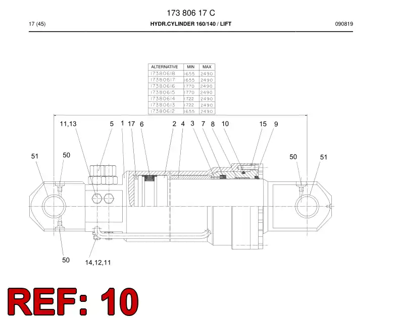 86576319 865 763 19 O-ring - Sandvik Technical Drawing