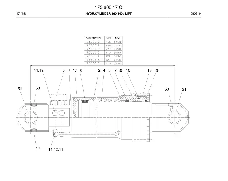 86576609 865 766 09 Seal kit - Sandvik Technical Drawing