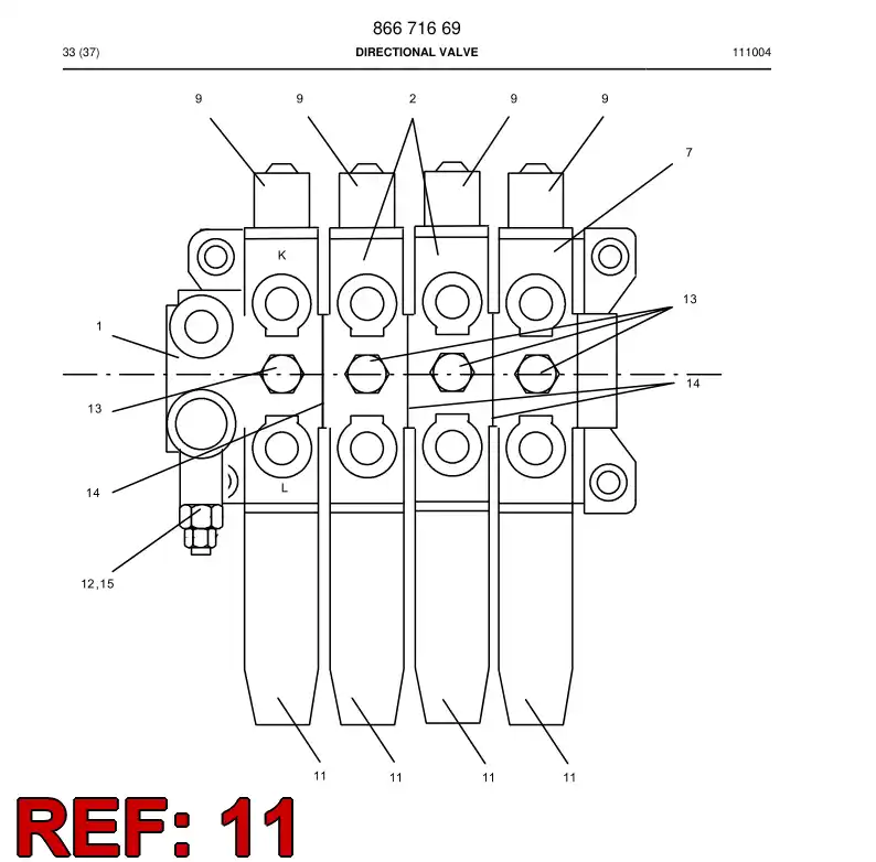 86583609 865 836 09 R-LEVER - Sandvik Technical Drawing