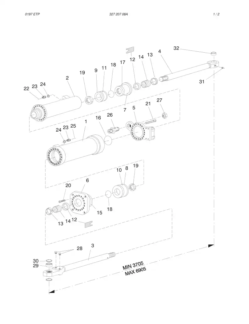 86584179 865 841 79 SEAL KIT - Sandvik Technical Drawing
