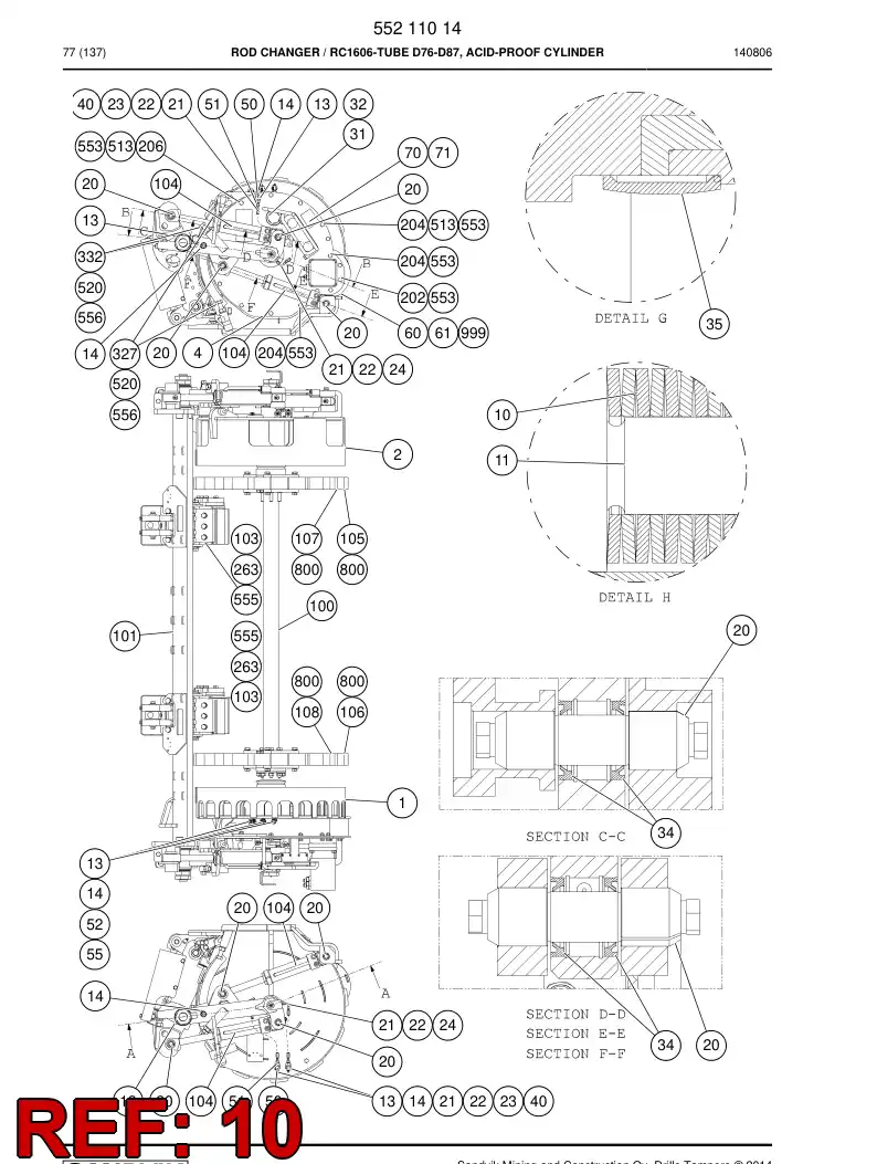 86590449 865 904 49 MUELLE DE DISCO - Sandvik Technical Drawing