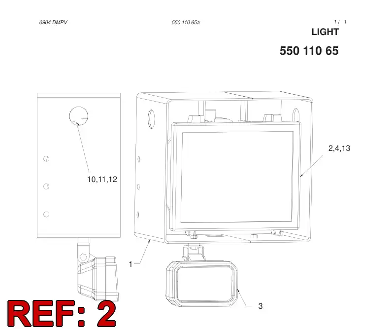 86621479 866 214 79 LIGHT - Sandvik Technical Drawing