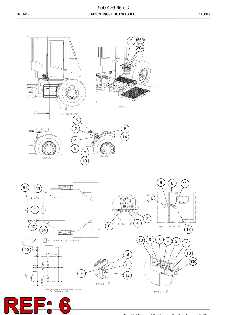 86621889 866 218 89 Connector, Female - Sandvik Technical Drawing