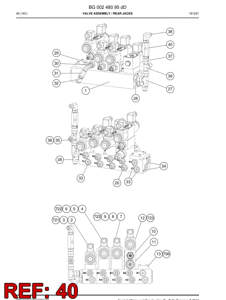 86664799a 866 647 99a Valve, Check - Sandvik Technical Drawing