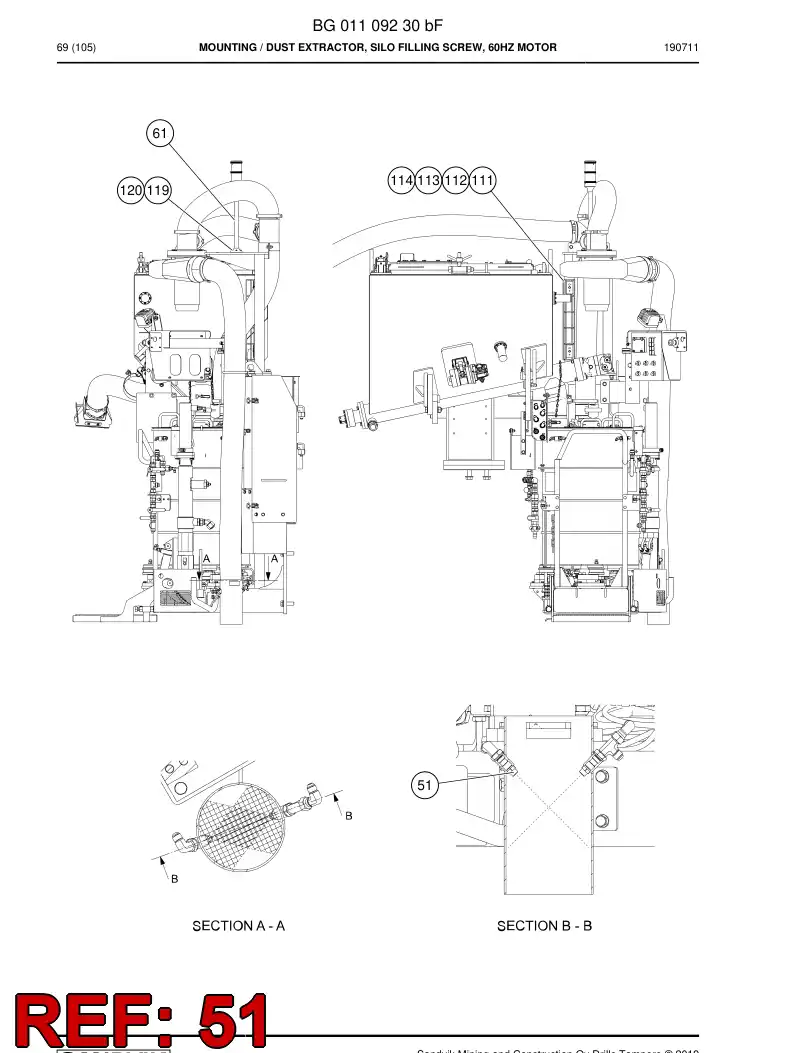 86678199 866 781 99 Nozzle - Sandvik Technical Drawing