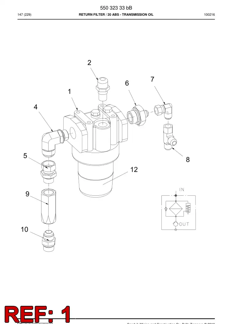 866 813 09c RETURN FILTER - drawing