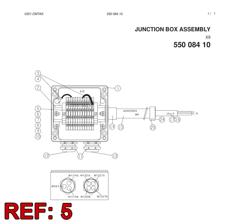 86705909 867 059 09 TERMINAL - Sandvik Technical Drawing
