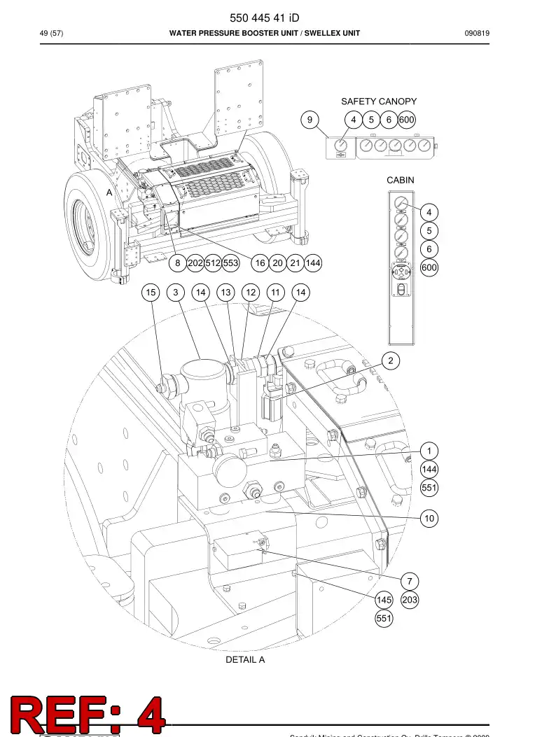86710039 867 100 39 Pressure gauge - Sandvik Technical Drawing