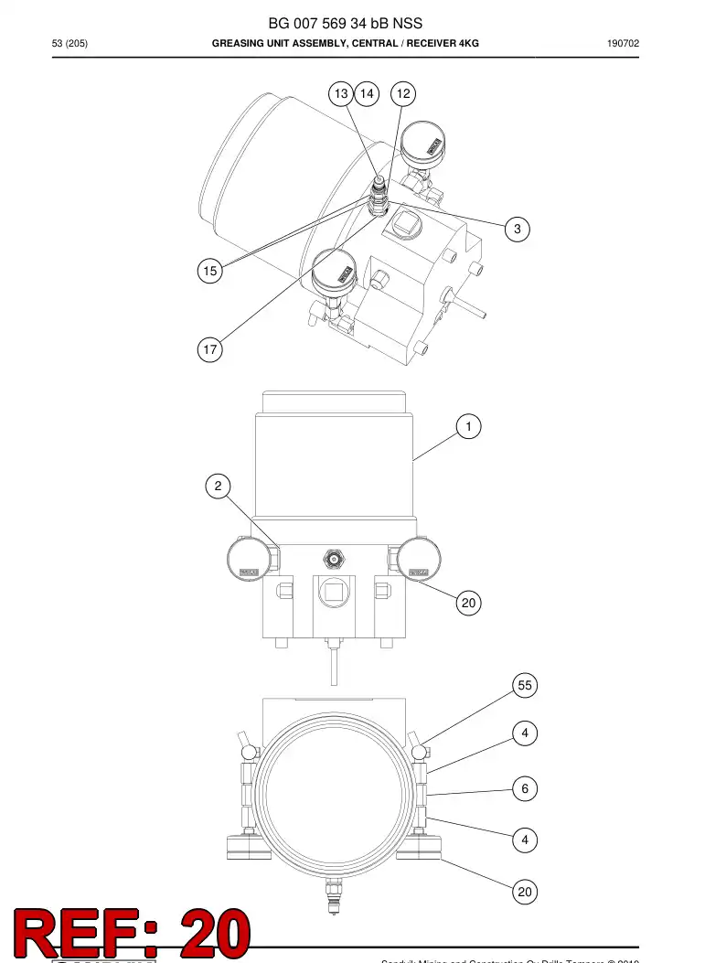86710039a 867 100 39a Gauge, Pressure - Sandvik Technical Drawing