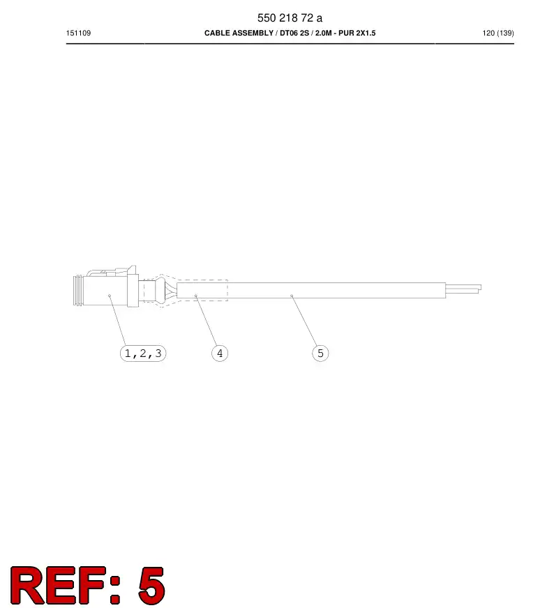 86710859b 867 108 59b Cable - Sandvik Technical Drawing