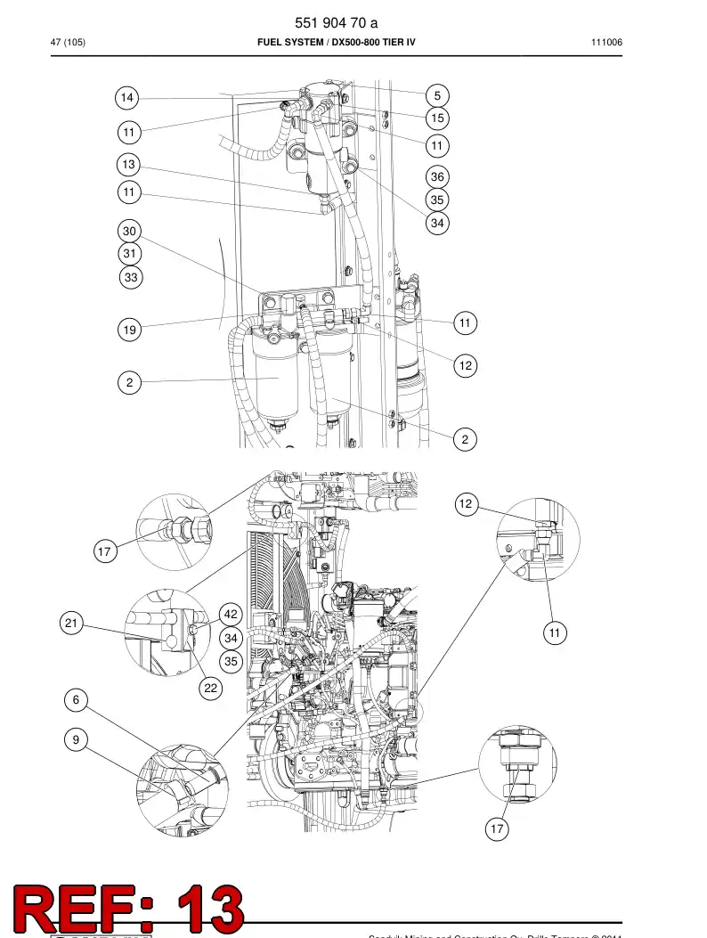 86716409 867 164 09 Straight thread adapter - Sandvik Technical Drawing