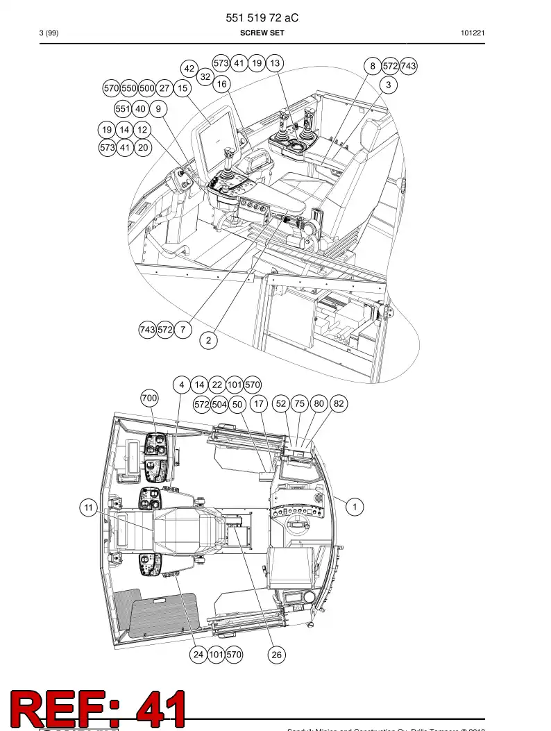 86730099 867 300 99 Hexagon socket head screw - Sandvik Technical Drawing
