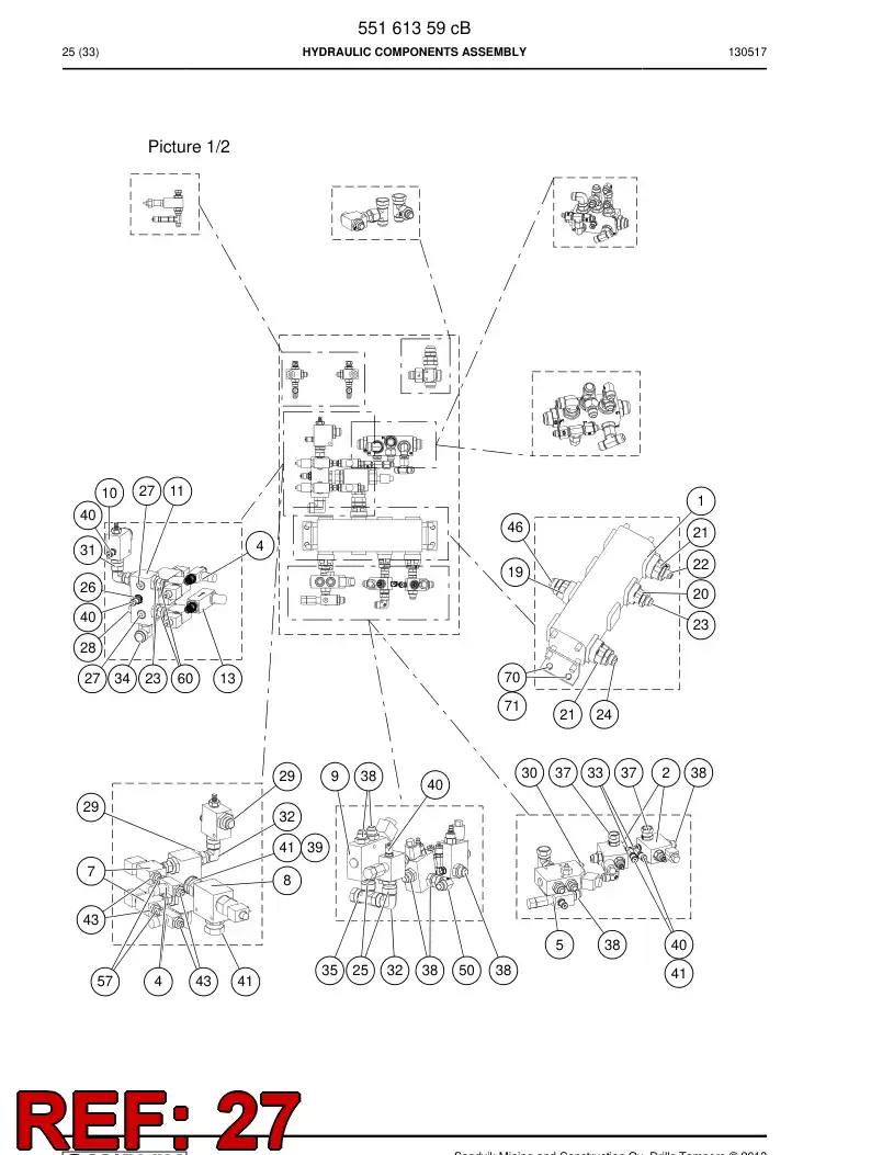 86733019 867 330 19 Plug - Sandvik Technical Drawing