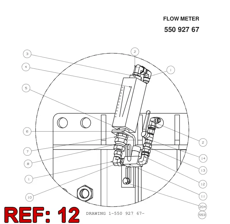86738889 867 388 89 ADAPTER (ADJUSTABLE) - Sandvik Technical Drawing