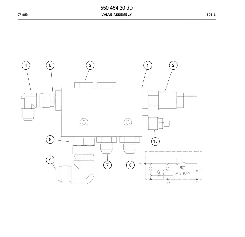 86745629 867 456 29 VLVULA, CONTROLE DE FLUXO - Sandvik Technical Drawing