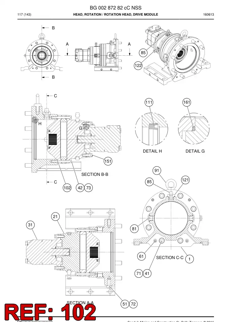 86761499c 867 614 99c O-Ring - Sandvik Technical Drawing
