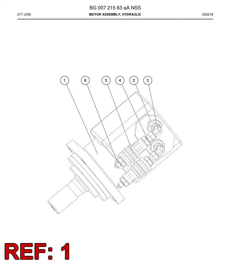 86762379 867 623 79 Hydraulic Motor, Gerotor - Sandvik Technical Drawing