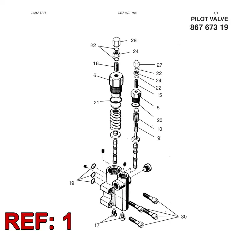 86777349 867 773 49 REPAIR KIT FOR ADJUSTER - Sandvik Technical Drawing