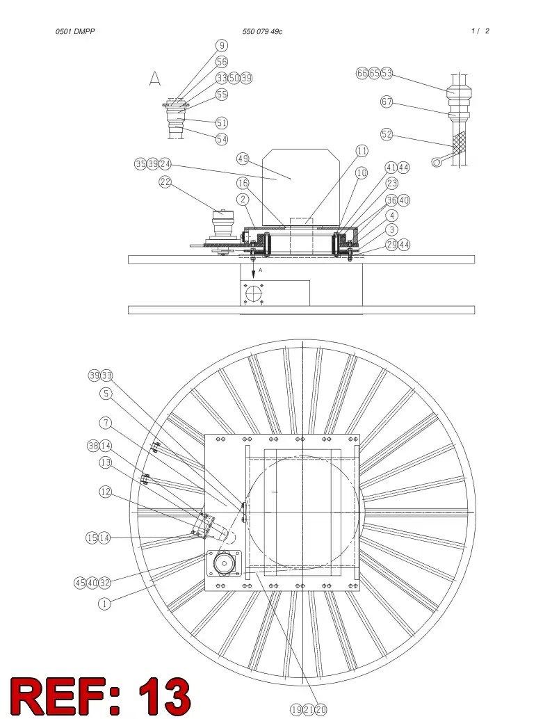 86778769 867 787 69 CHAIN TIGHTENER - Sandvik Technical Drawing