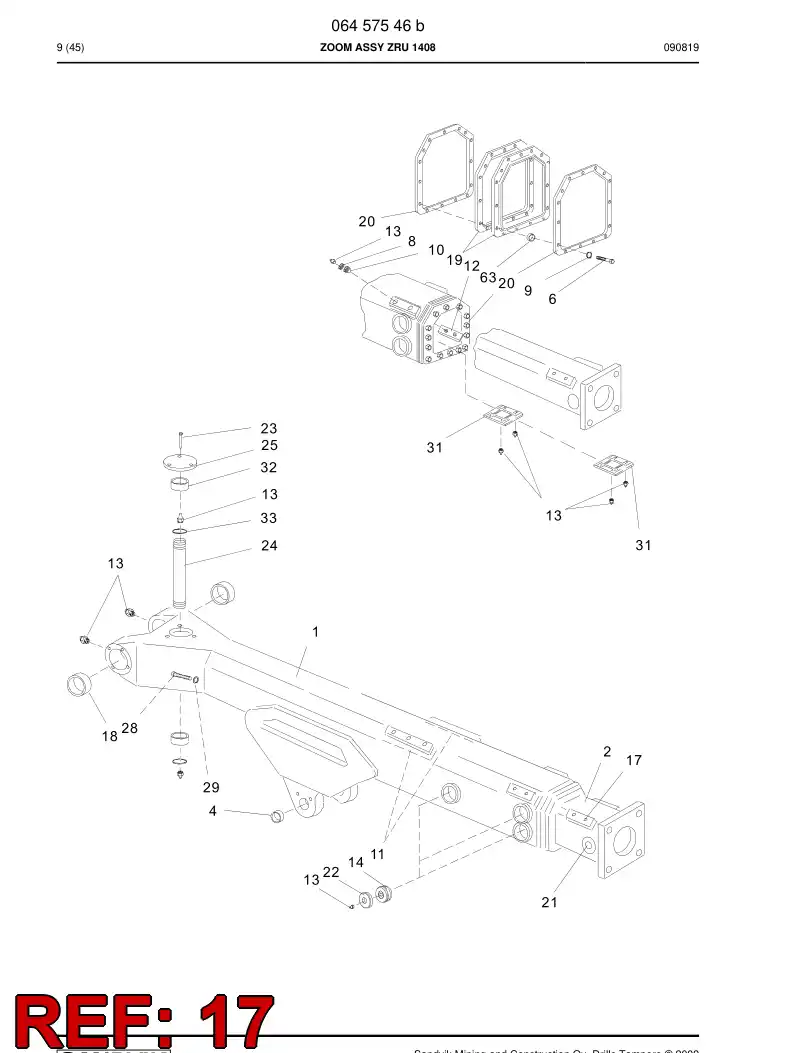 86792109 867 921 09 Plug - Sandvik Technical Drawing