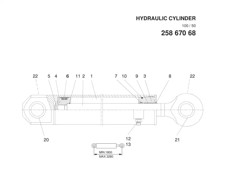 86817009 868 170 09 SEAL KIT (FOR CYLINDER) - Sandvik Technical Drawing