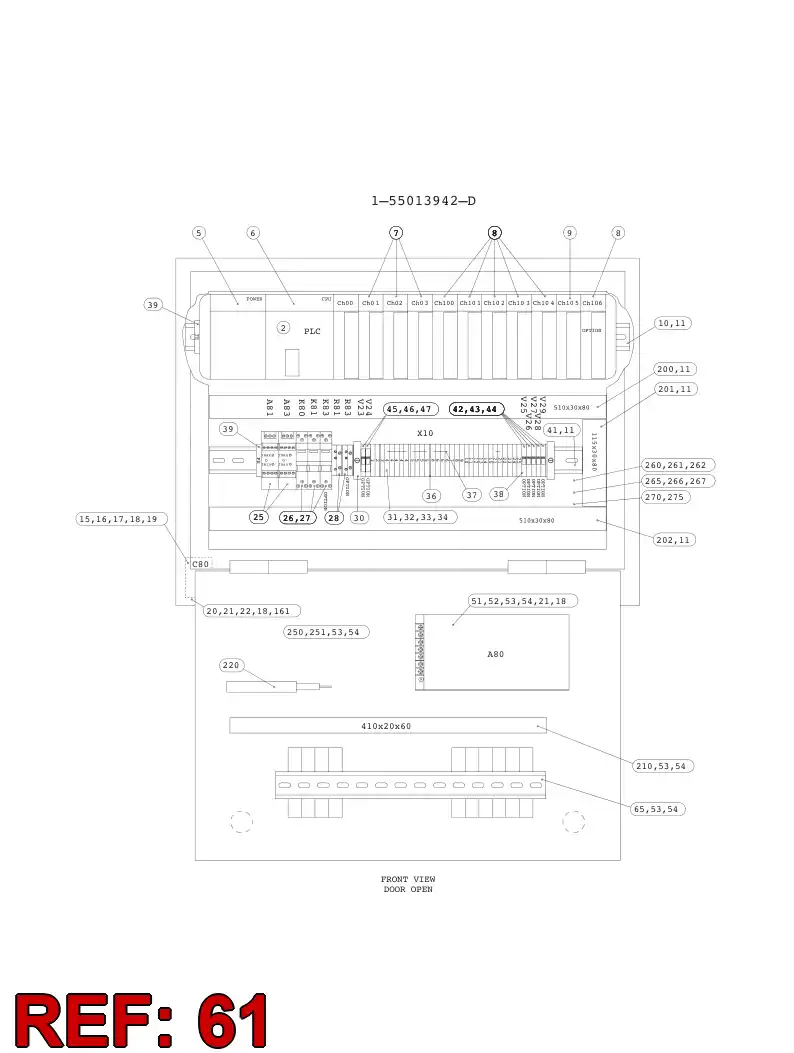 86819029 868 190 29 COVER (DOOR) - Sandvik Technical Drawing