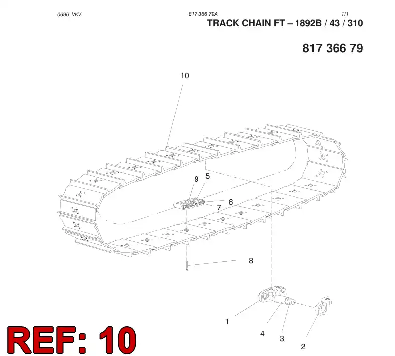 86825429 868 254 29 GROUND PLATE - Sandvik Technical Drawing