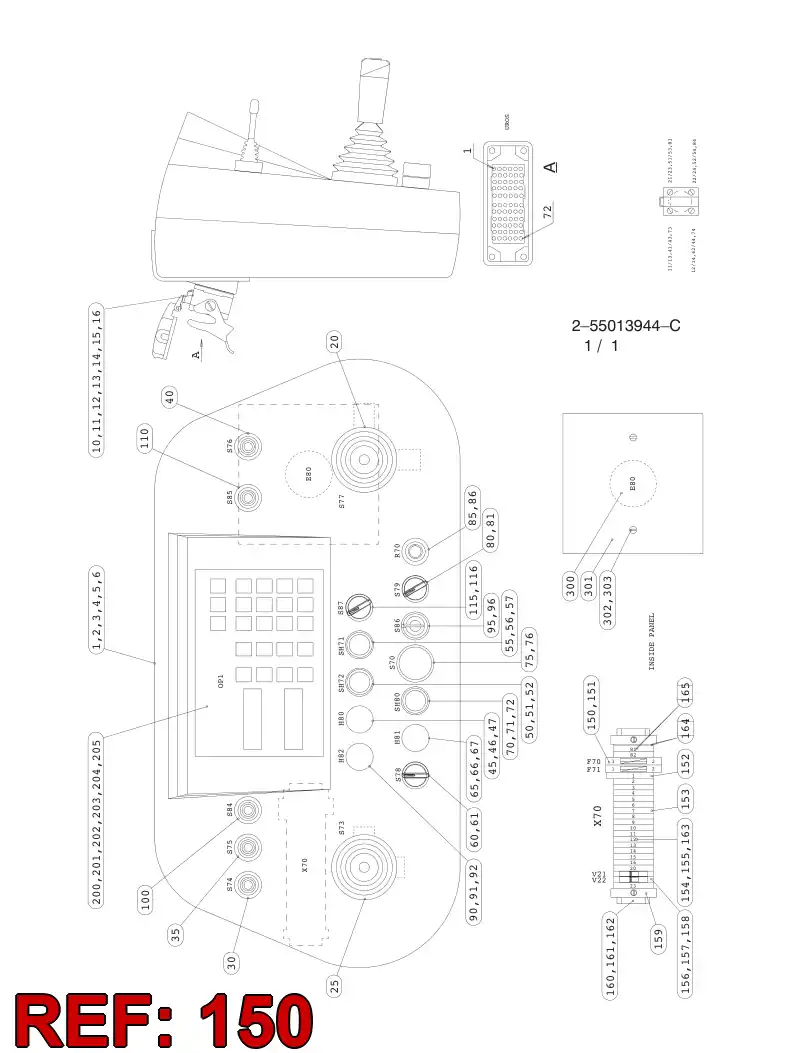 86836189 868 361 89 TERMINAL STRIP - Sandvik Technical Drawing