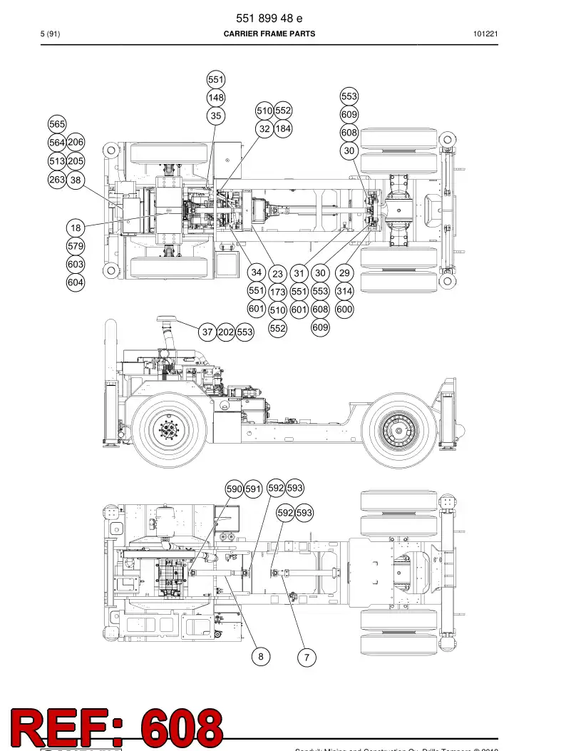86848409 868 484 09 Hexagon head bolt - Sandvik Technical Drawing