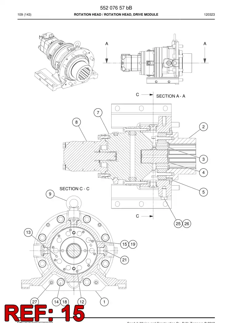86848409b 868 484 09b Hexagon head bolt - Sandvik Technical Drawing