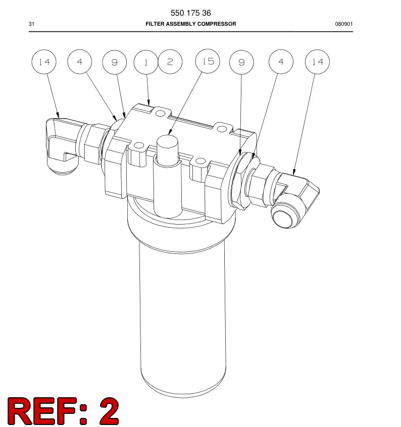 868 514 79b Filter, Pressure - drawing