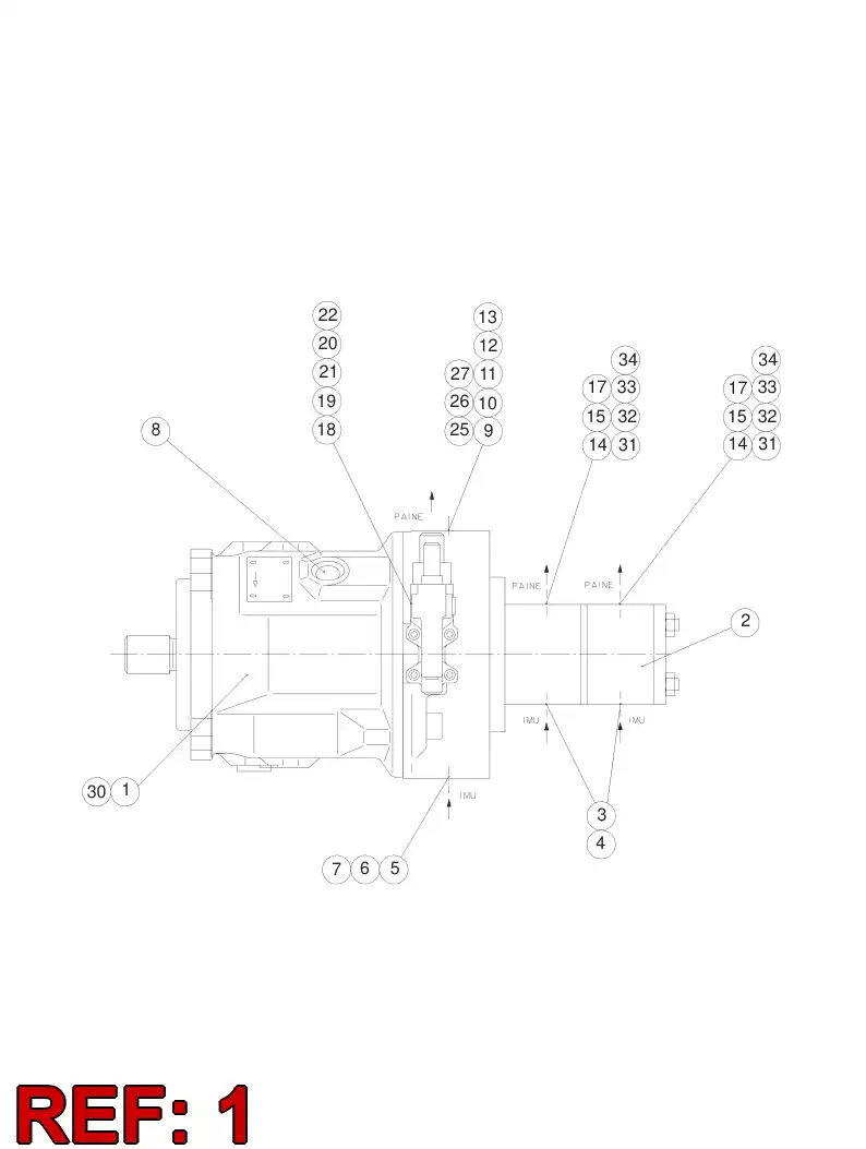 86865029 868 650 29 PISTON PUMP - Sandvik Technical Drawing