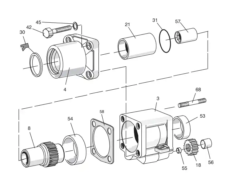 86868749 868 687 49 SEAL KIT FOR HYDR. ROCK DRILL - Sandvik Technical Drawing