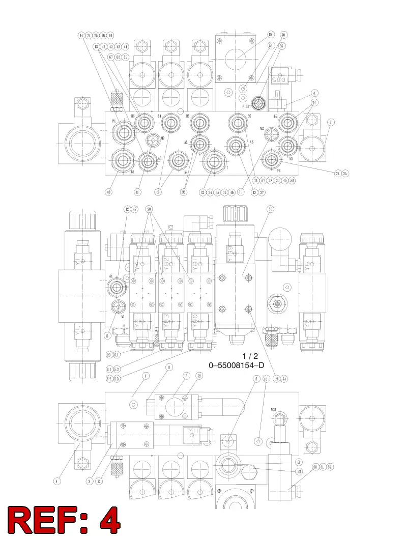 86878109 868 781 09 DIRECTIONAL VALVE - Sandvik Technical Drawing