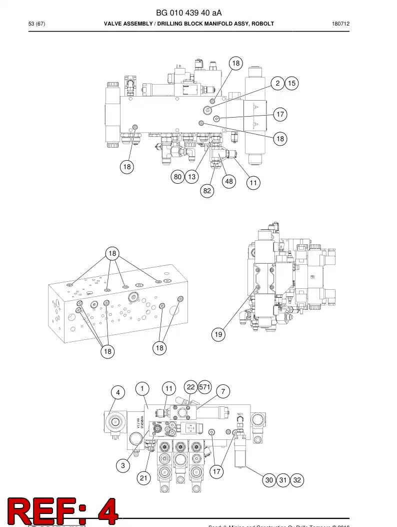 86878109a 868 781 09a VLVULA, DIRECIONAL - Sandvik Technical Drawing