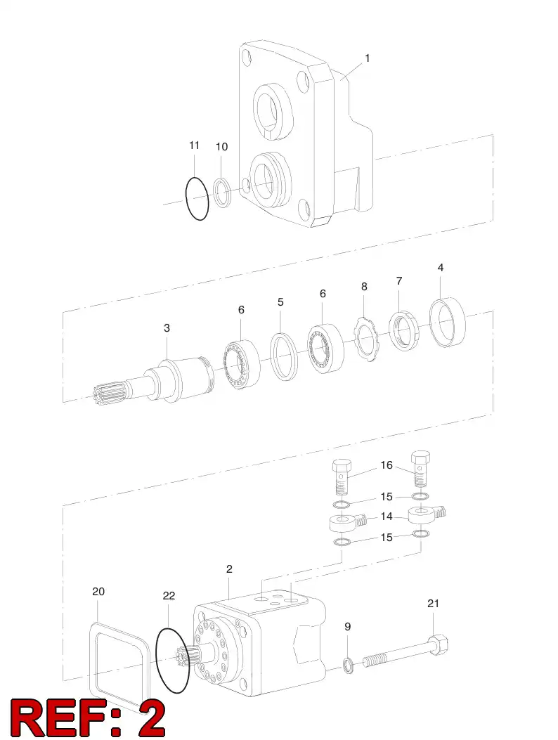 86892089 868 920 89 HYDRAULIC MOTOR - Sandvik Technical Drawing
