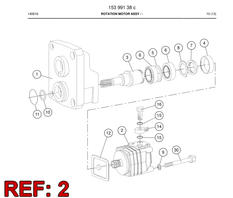 86892089b 868 920 89b Motor, Hydraulic - Sandvik Technical Drawing