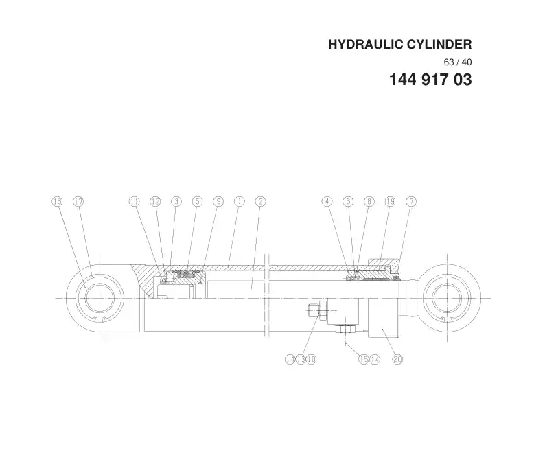 86893379 868 933 79 SEAL KIT FOR CYLINDER - Sandvik Technical Drawing