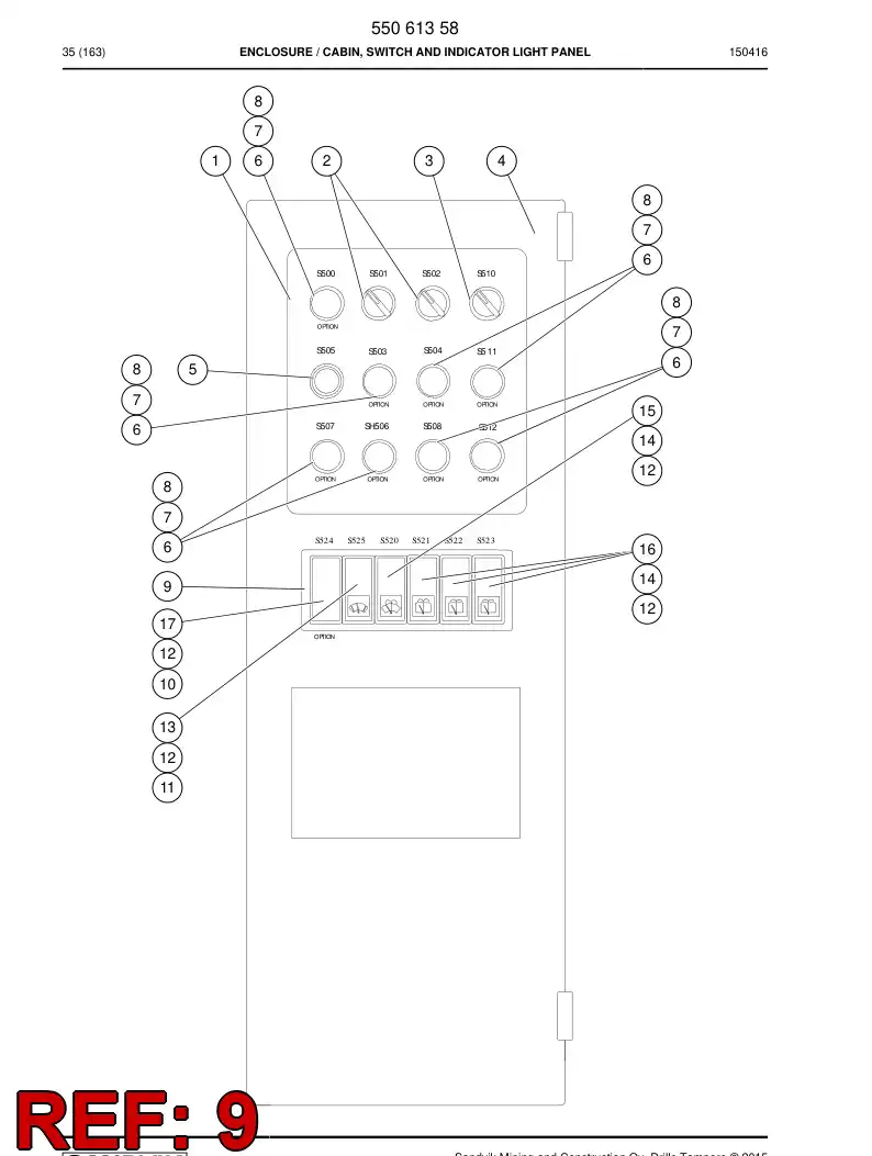 86896429 868 964 29 CHASSI DE MONTAGEM - Sandvik Technical Drawing