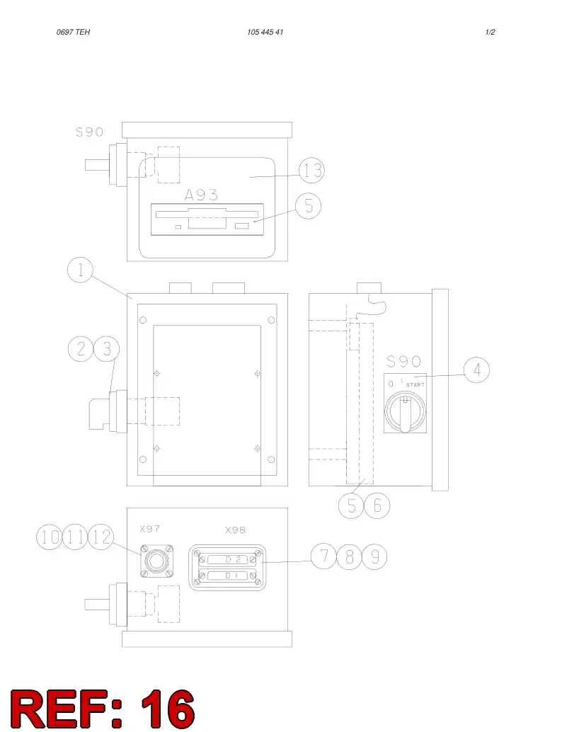 86905229 869 052 29 24VDC/5VDC DC/DC-CONVERTER - Sandvik Technical Drawing