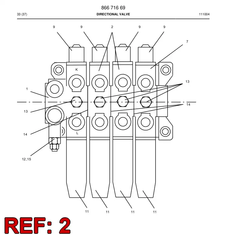 86909549 869 095 49 SPOOL SECTION - Sandvik Technical Drawing
