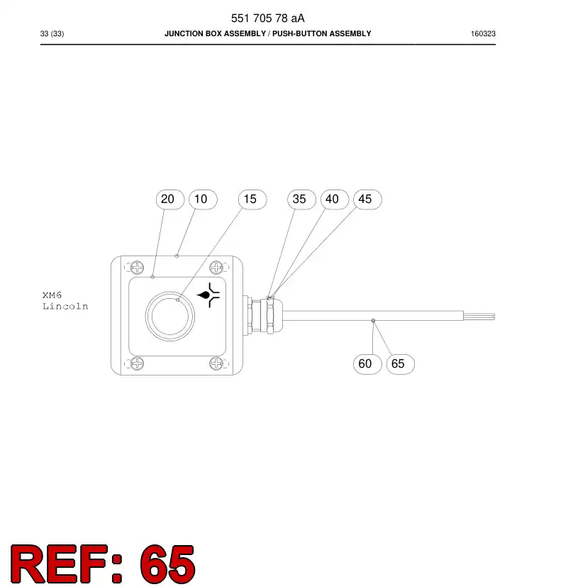 86913649a 869 136 49a Bushing, Terminal - Sandvik Technical Drawing