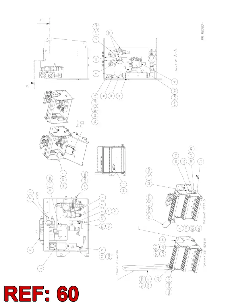86917709 869 177 09 Clamp, Block, Complete - Sandvik Technical Drawing
