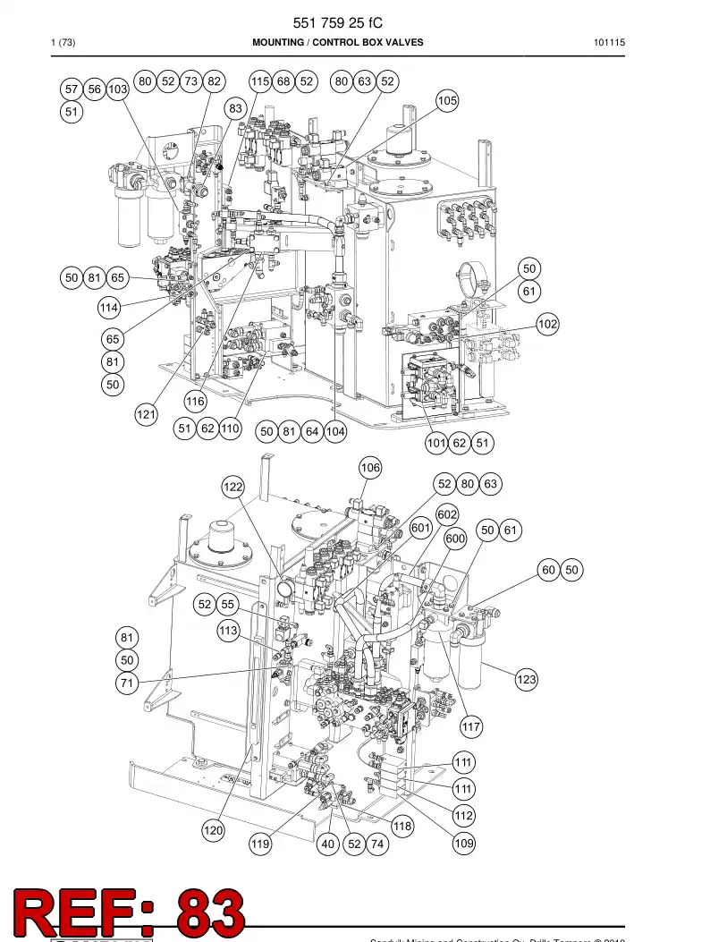 869 308 29 Adapter (hydraulic) - drawing